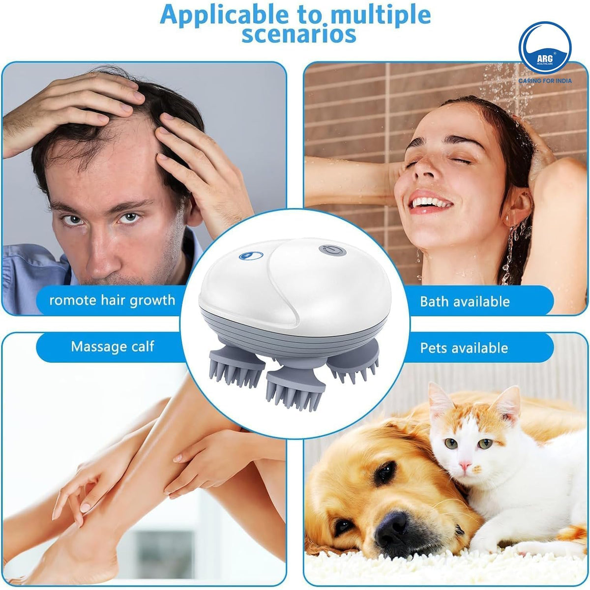 Rechargeable Electric Head Massager Machine